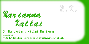 marianna kallai business card